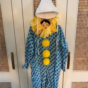 Vintage handmade child’s 5/6 clown costume with hat